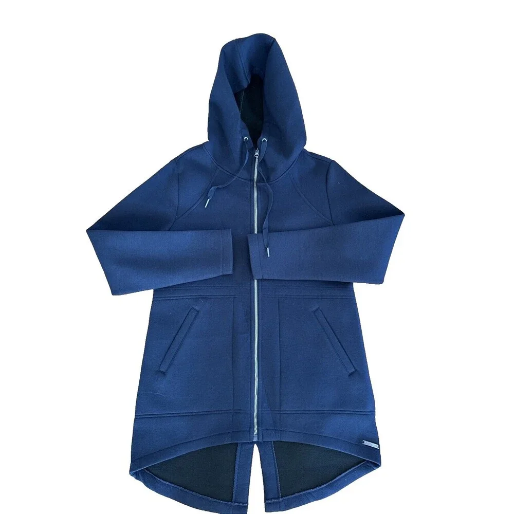 Betsey Johnson Performance Coat Medium Navy zip up Hoodie Sport Full zip